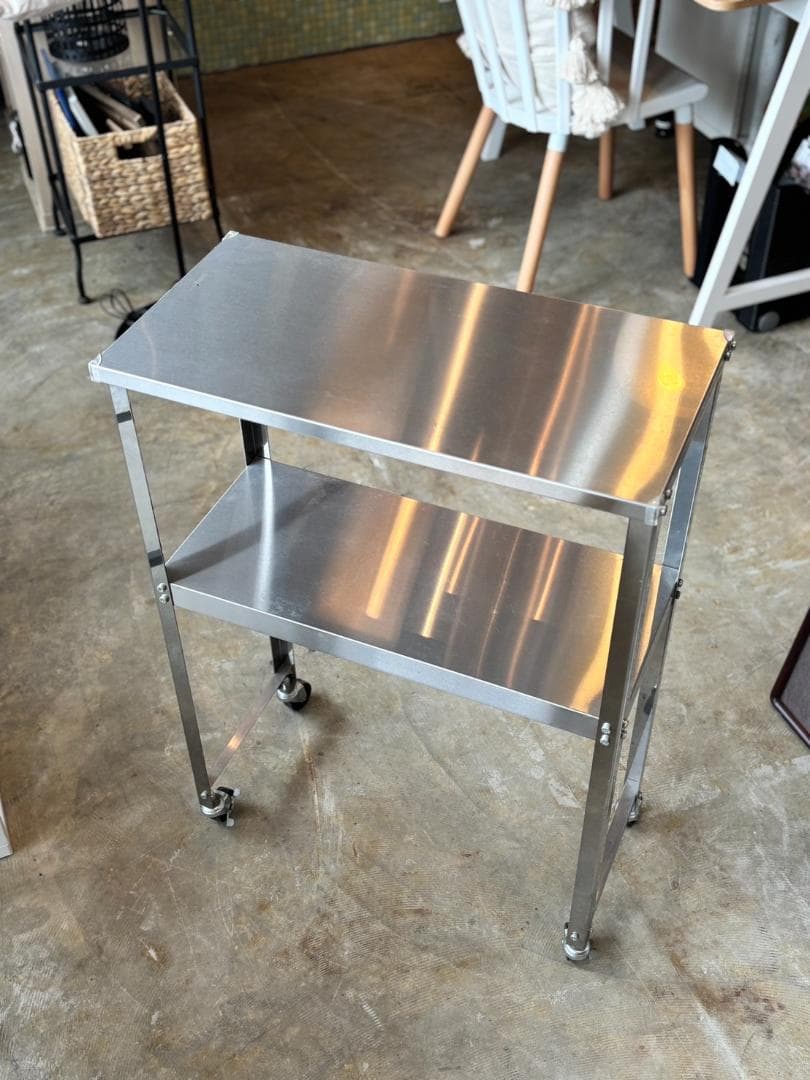 ステンレスワゴン / キャスター付き / ステンレスワゴン2段