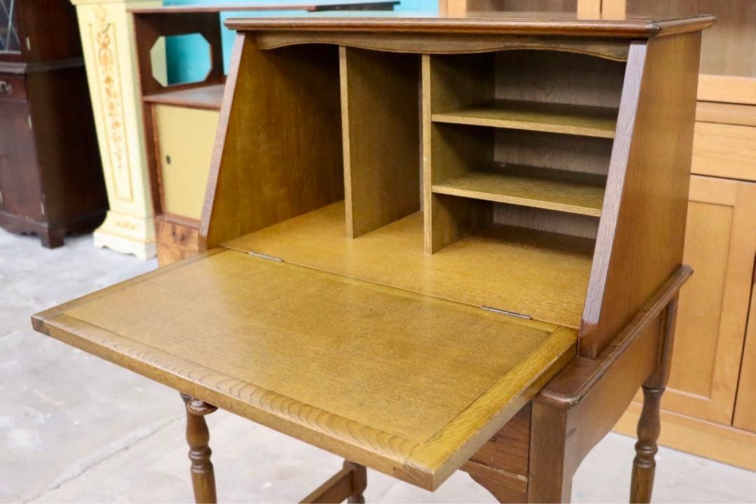 GMIS131○昭和レトロ アンティーク ライティングビューロー ライティングデ