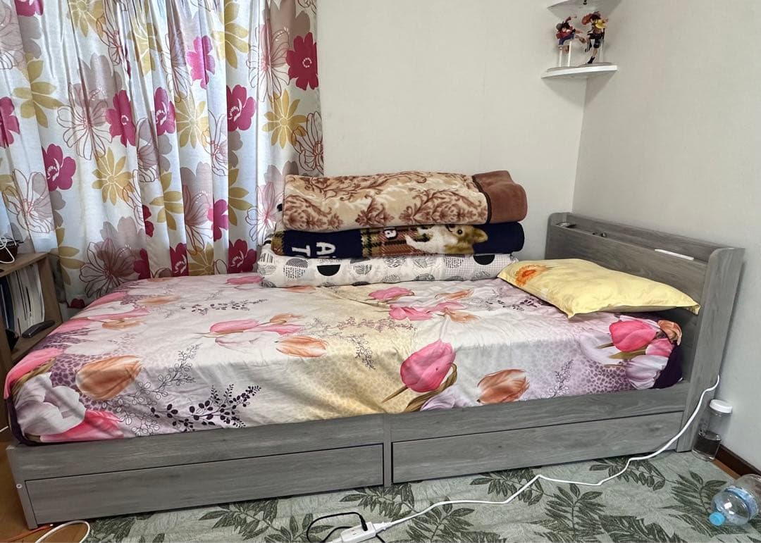 ベッドフレーム Tansu no Gen Single Bed, Storage