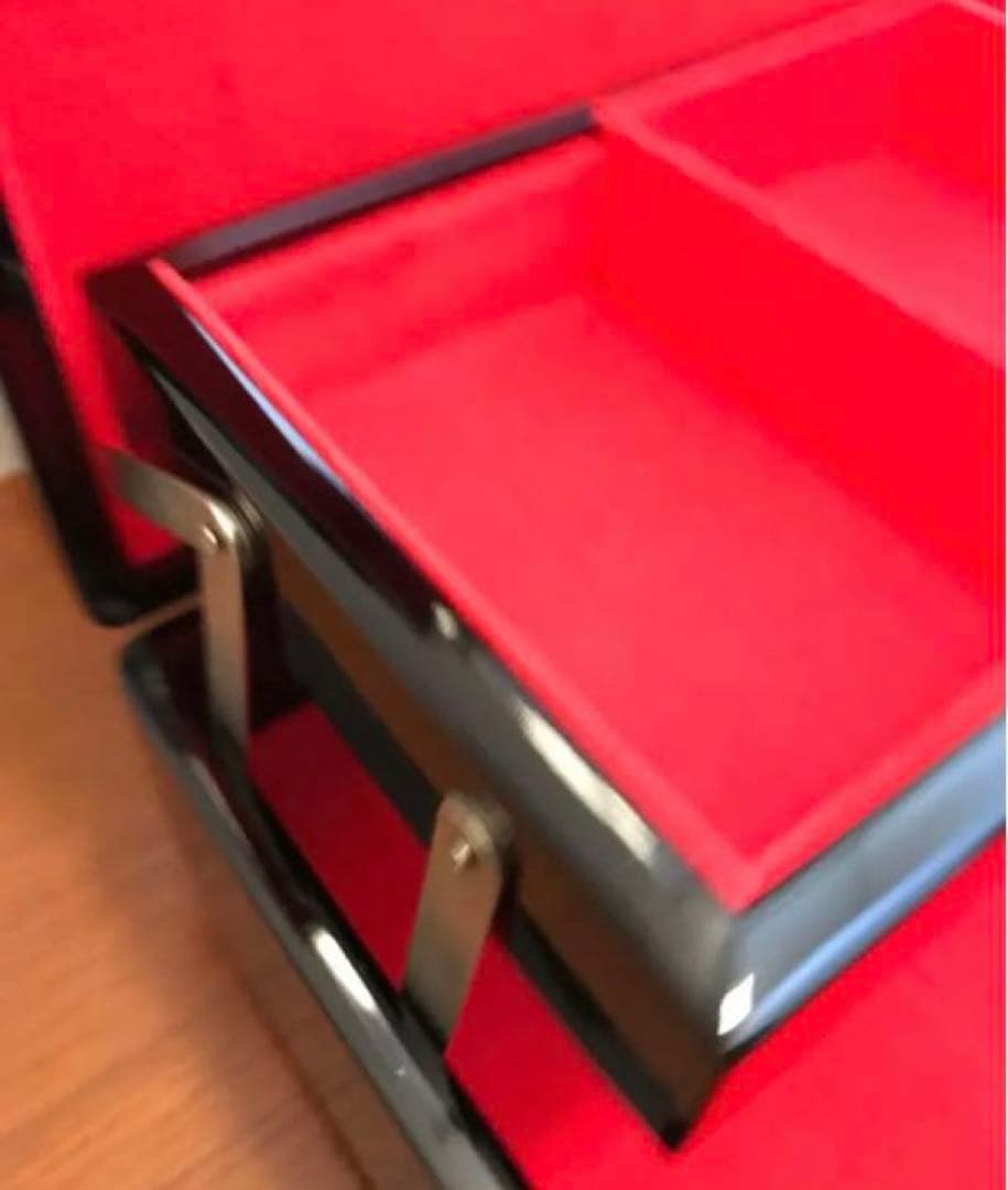 会津塗り漆器　鍵付きオルゴール　宝石箱