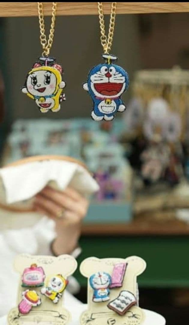 ドラえもんドラミちゃん刺繍ブローチ 藤子不二雄ミュージアム