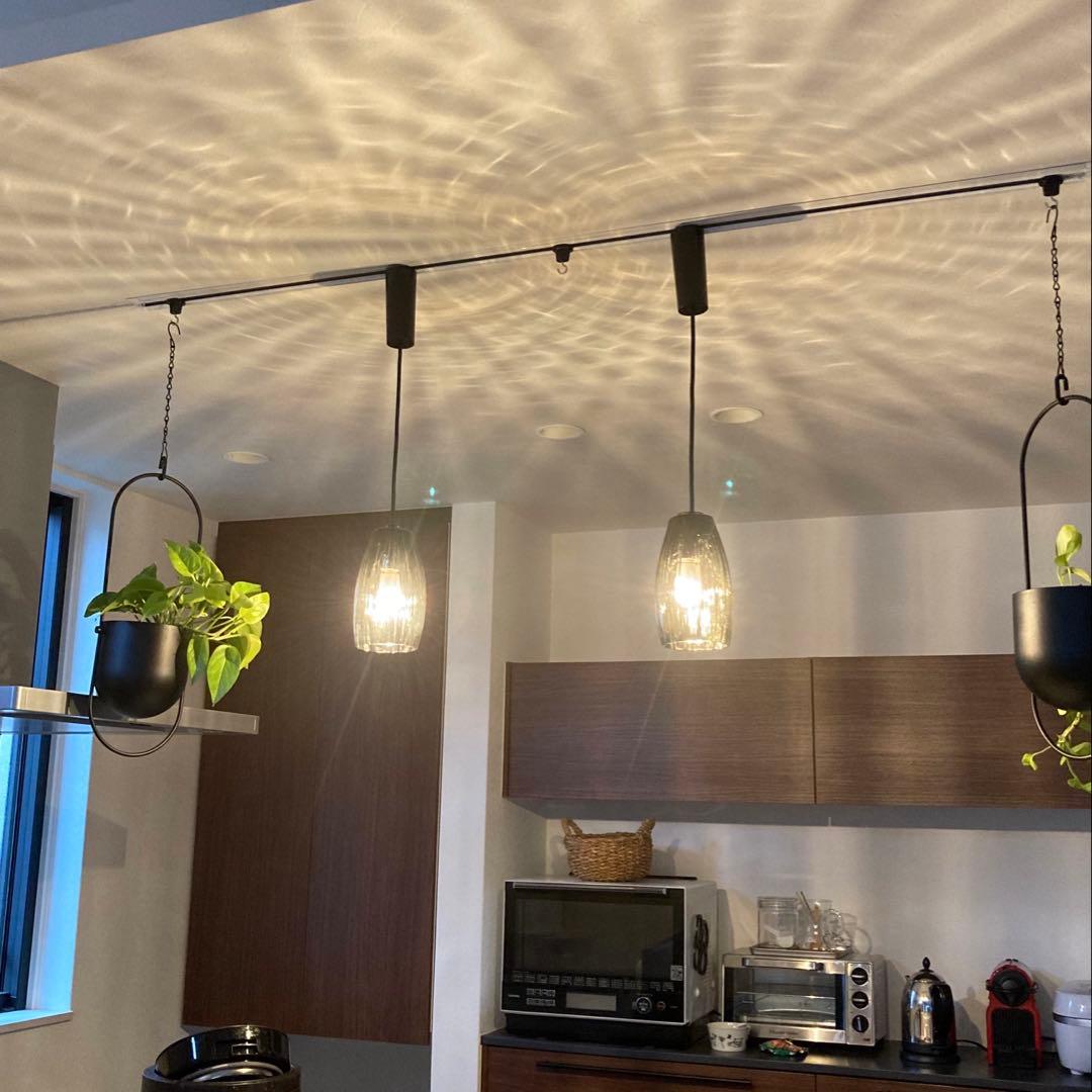 Panasonic ペンダントライト　スガハラガラス　ブラック