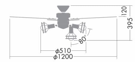 シーリングファン DAIKO ダーク色