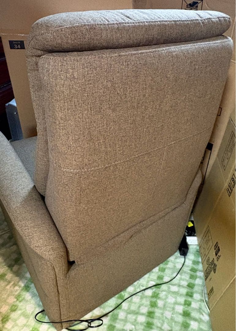 ニトリ 電動リクライニングチェア★ブラウン　布張り　送料無料