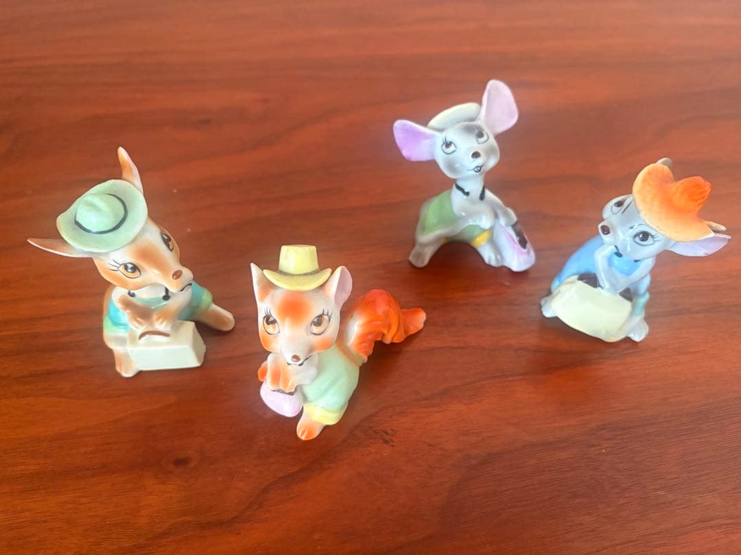 ヴィンテージ　フィギュリン　昭和30年代　逆輸入　日本製　レトロ　ねずみ