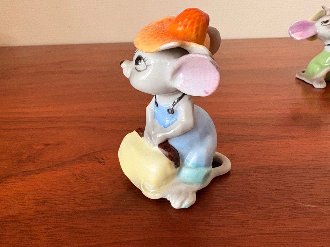 ヴィンテージ　フィギュリン　昭和30年代　逆輸入　日本製　レトロ　ねずみ