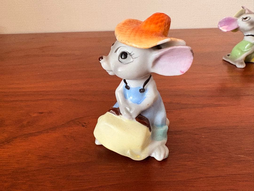 ヴィンテージ　フィギュリン　昭和30年代　逆輸入　日本製　レトロ　ねずみ