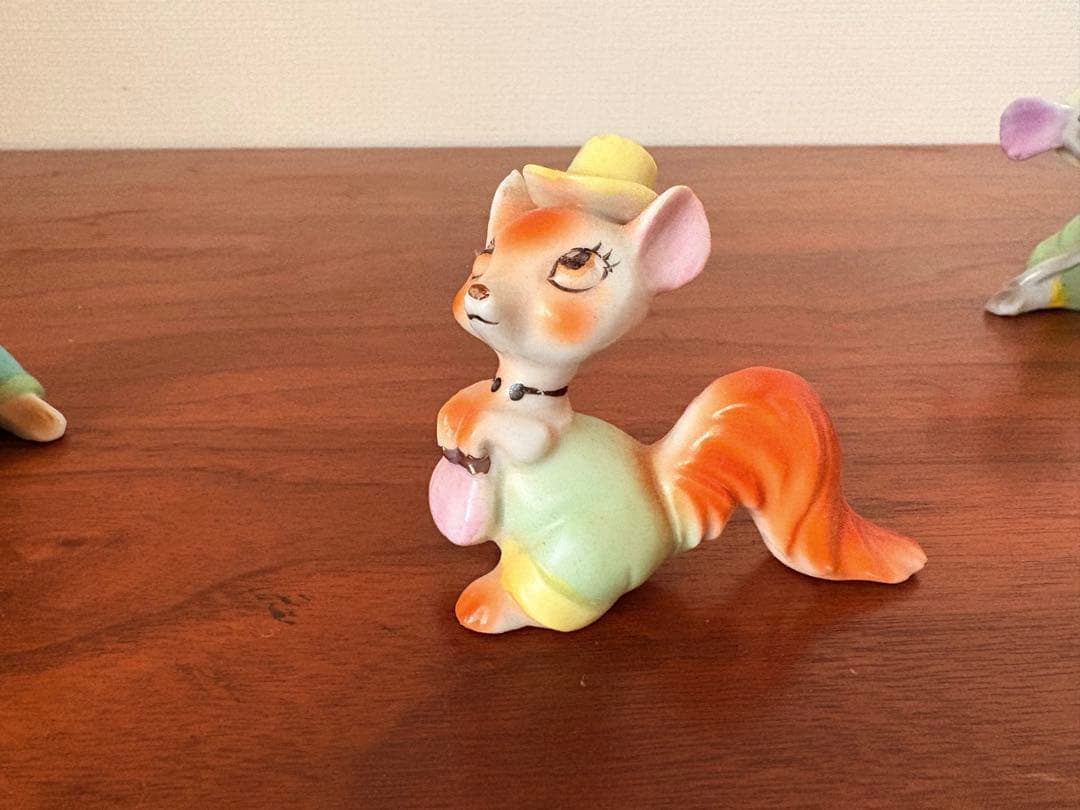 ヴィンテージ　フィギュリン　昭和30年代　逆輸入　日本製　レトロ　ねずみ