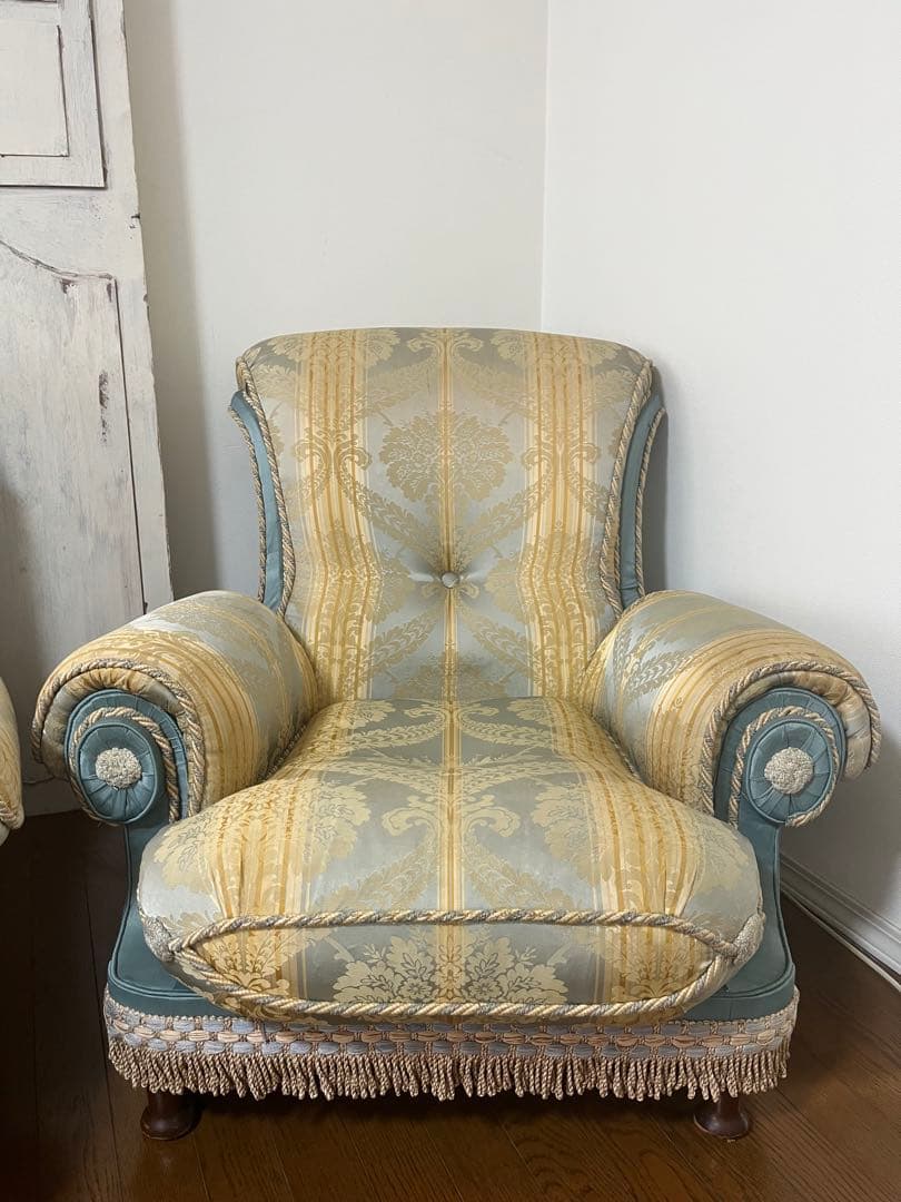 maron❣️ロココ調家具 2Pエレガント 右 1人掛ソファー アームチェア