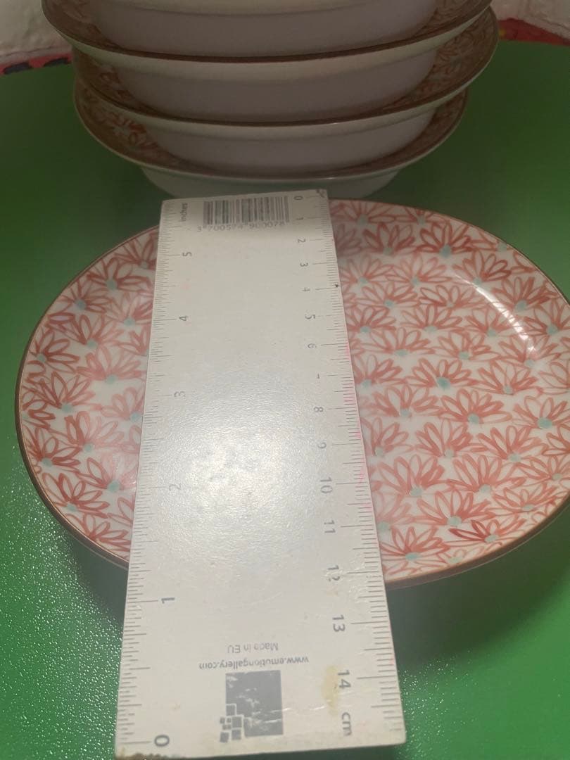 九谷焼　花柄　高台皿5枚