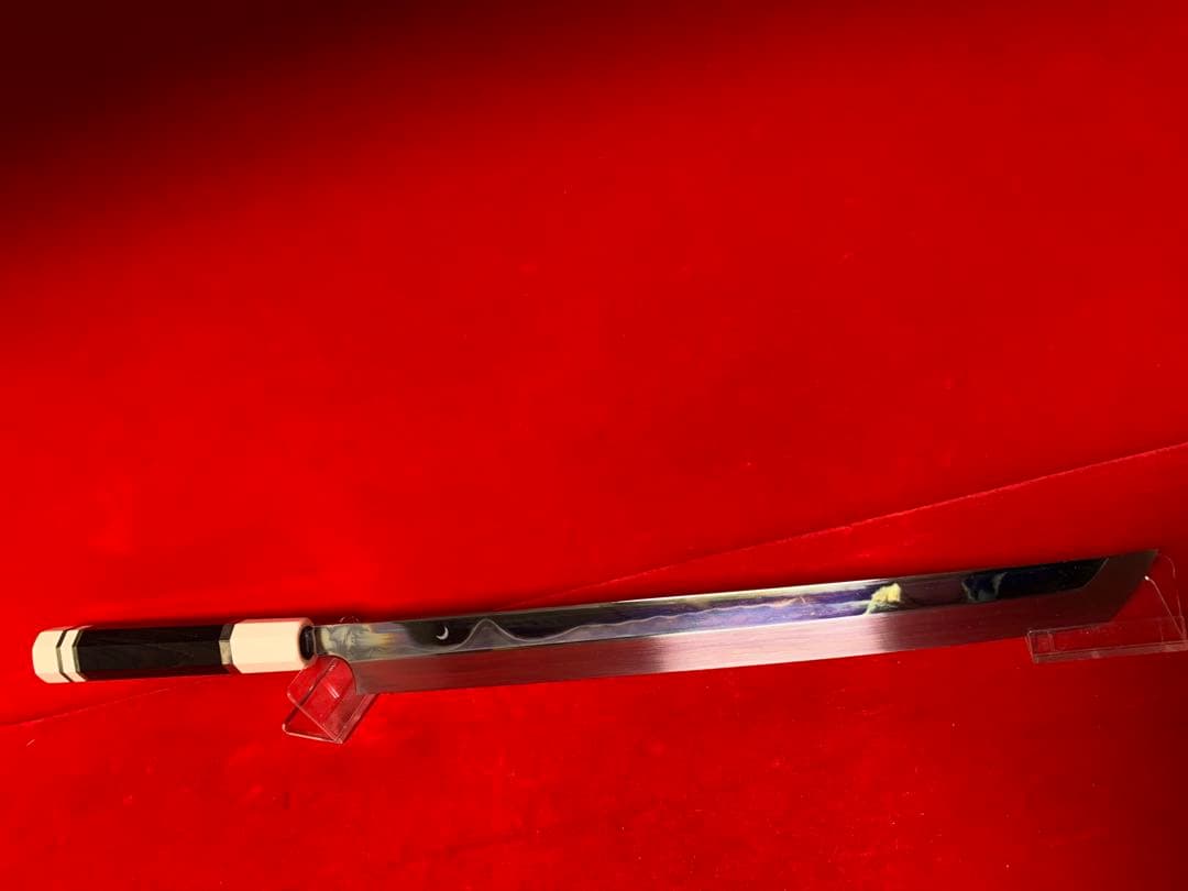 NO.01234包丁　先丸　堺製　中子刻印有り　水本焼　白一鋼　富士山残月　桐箱