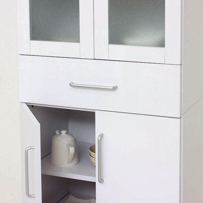 鏡面メラミン仕様 食器棚幅60cm カップボード高さ180cm（833）