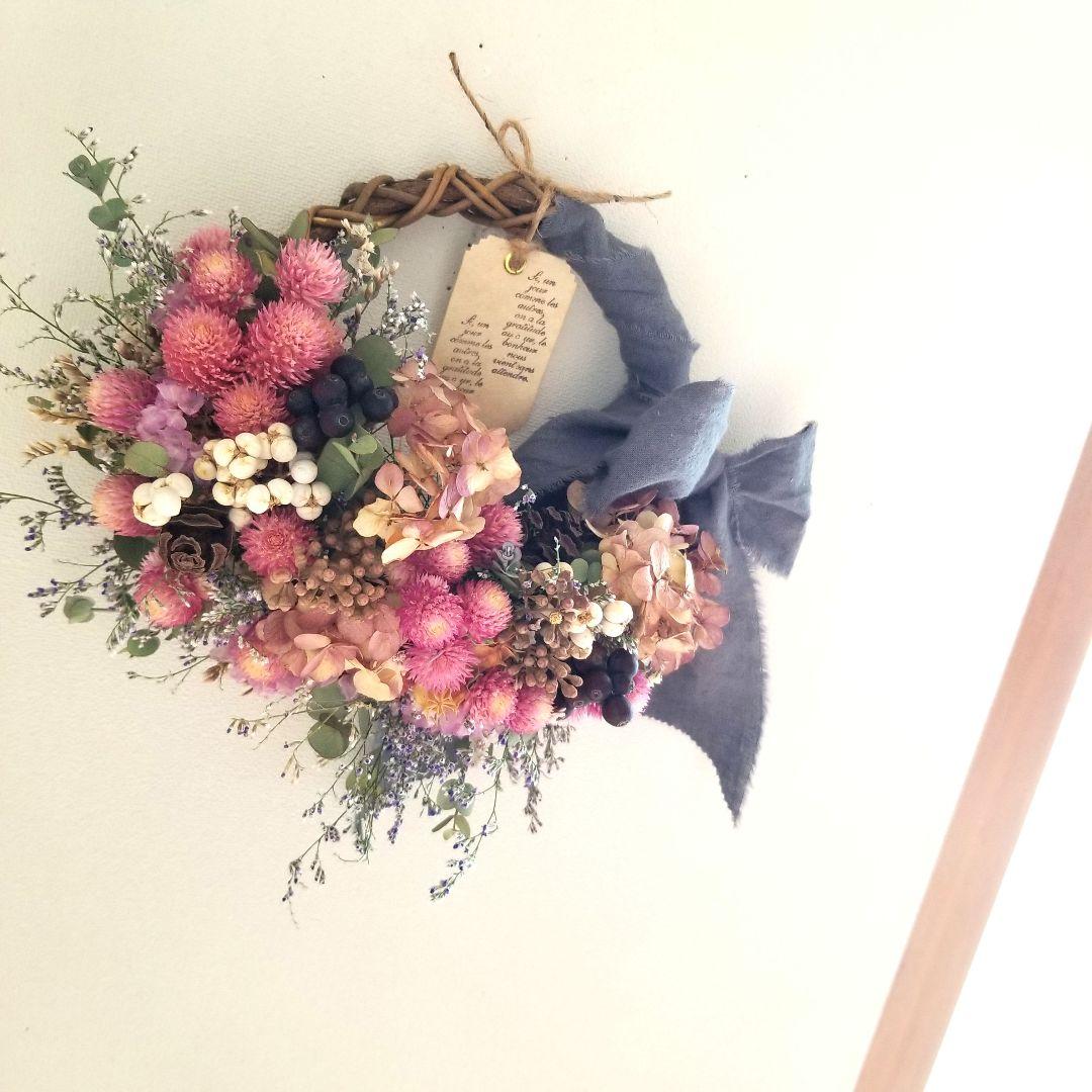 ◆ドライフラワーリース◇ナチュラル◇プレゼント