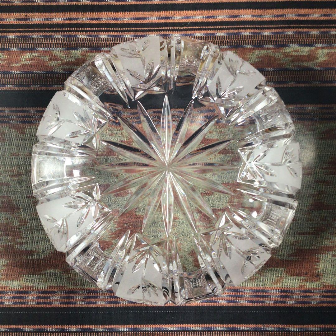 『スタうー特価』　BOHEMIA CRYSTAL レッドクリスタル　大鉢