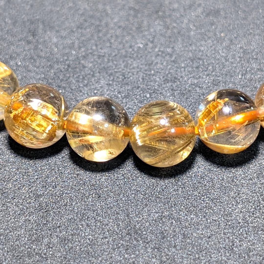 一点物【成功者の証】極上タイチンルチル 8mm ブレスレット ギラギラに輝く数珠
