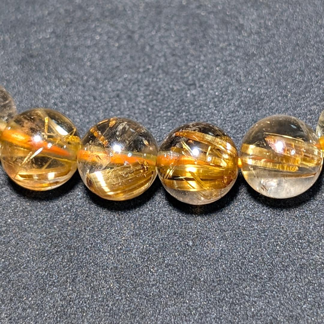 一点物【成功者の証】極上タイチンルチル 8mm ブレスレット ギラギラに輝く数珠
