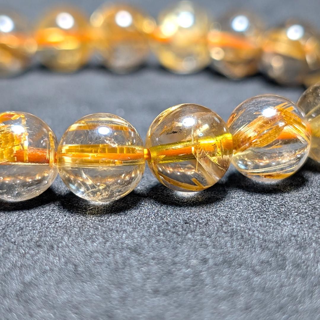 一点物【成功者の証】極上タイチンルチル 8mm ブレスレット ギラギラに輝く数珠