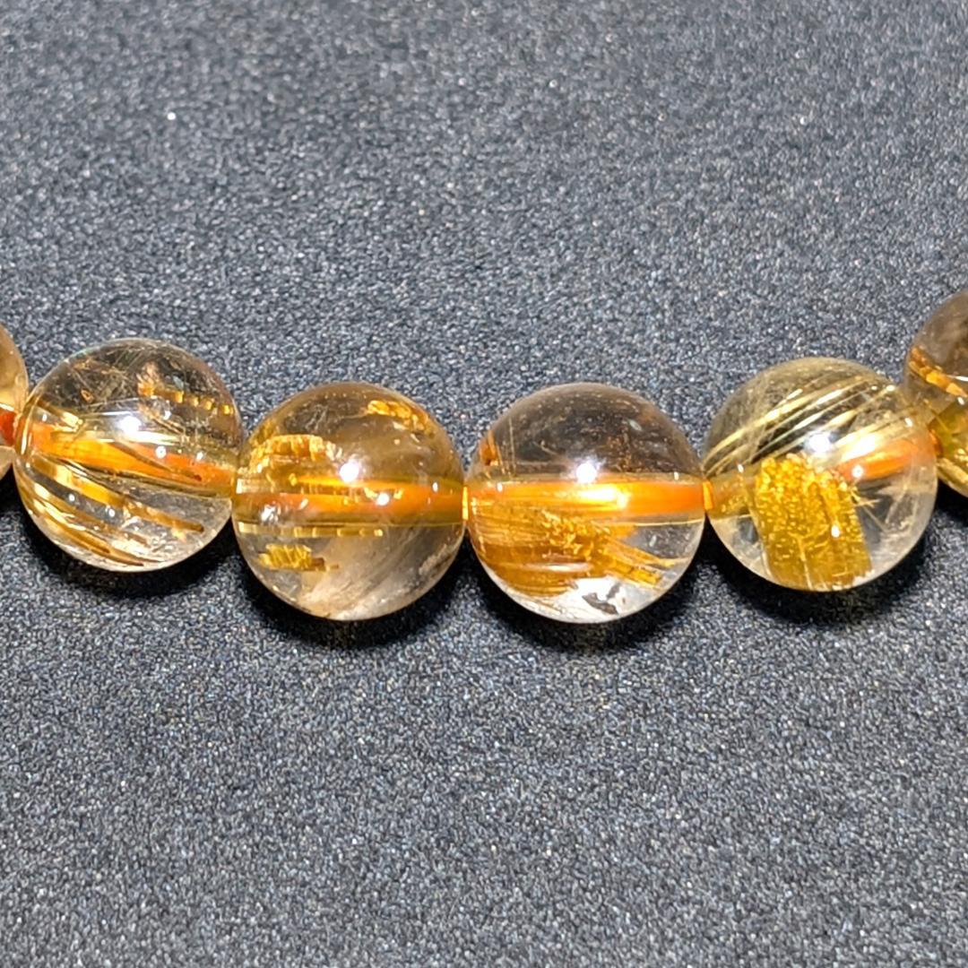 一点物【成功者の証】極上タイチンルチル 8mm ブレスレット ギラギラに輝く数珠