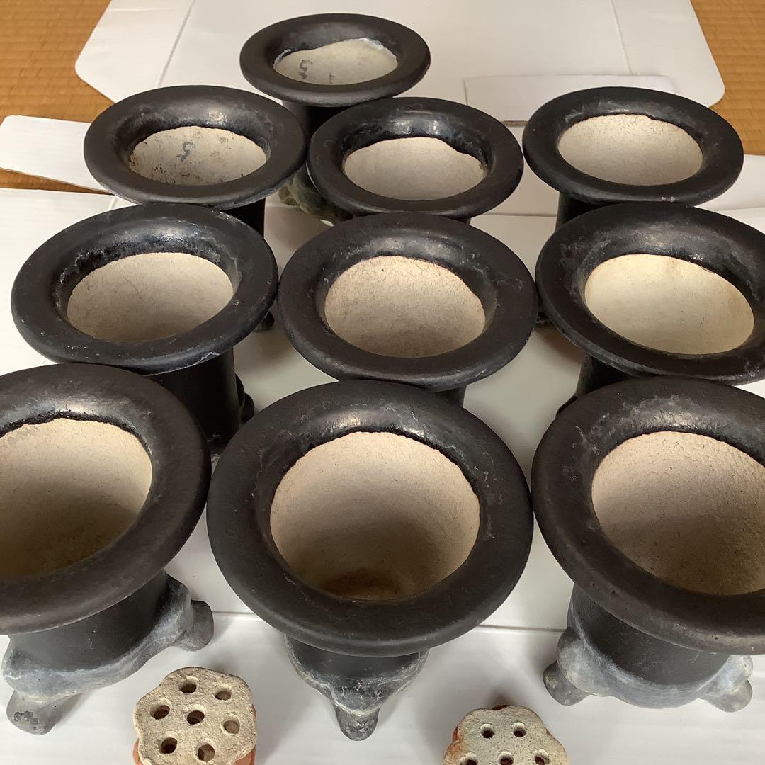 はたく　風蘭及び万年青用楽焼鉢（中古品）30個