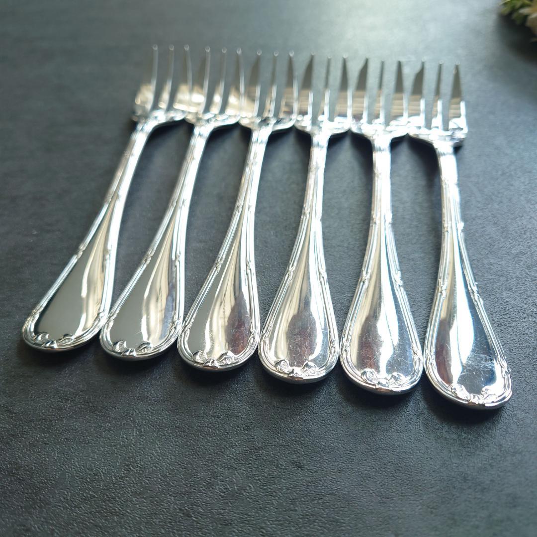 美品 クリストフル リュバン ケーキフォーク 6点