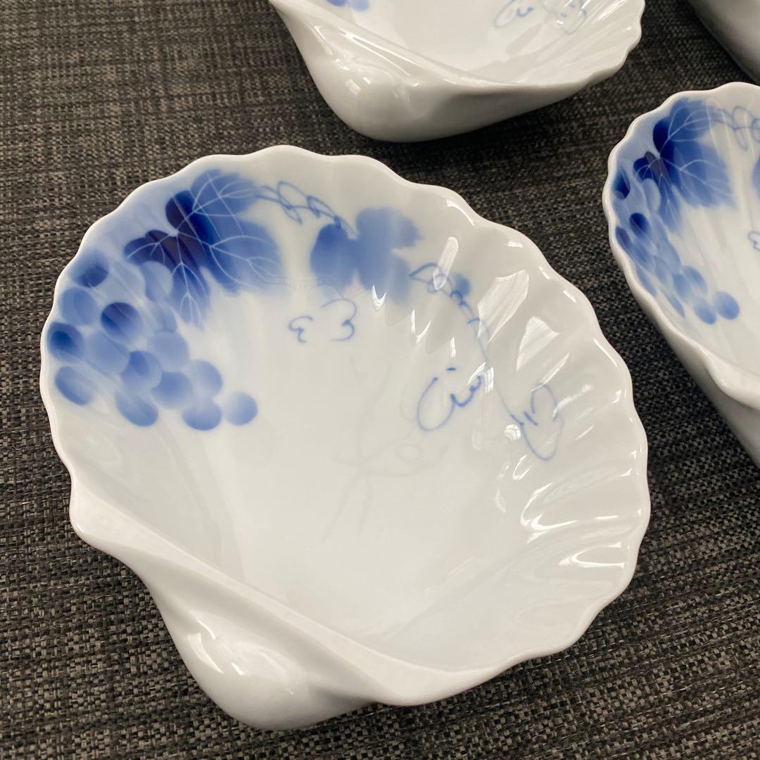 深川製磁　ブルーワイナリー　貝型皿