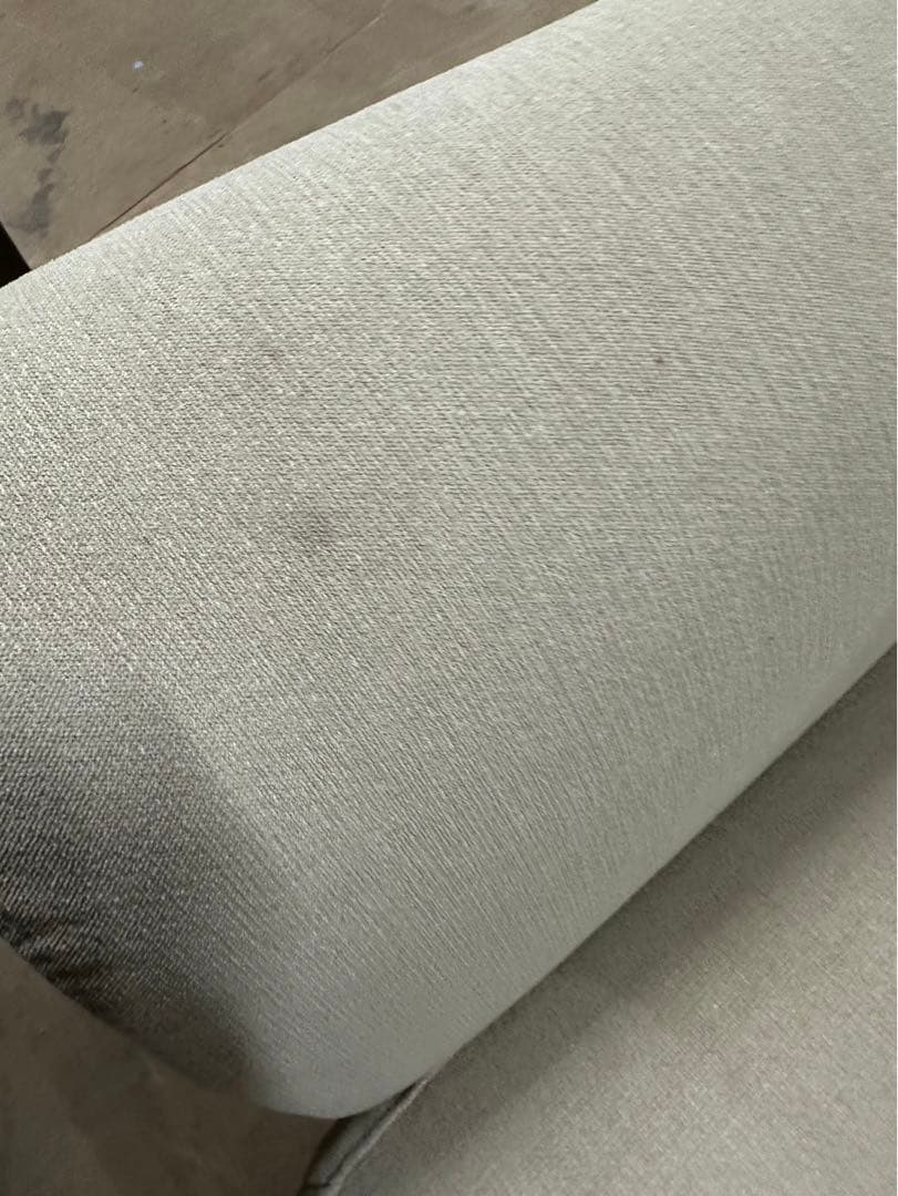 【blocco】ホワイトファブリック1人掛けソファ