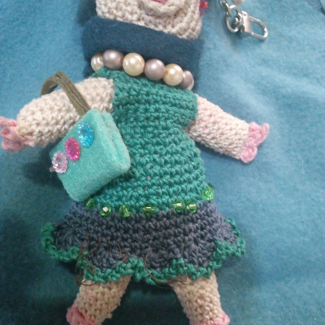 ハンドメイド あみぐるみ ブタさん チャーム アルベロベロ テイスト