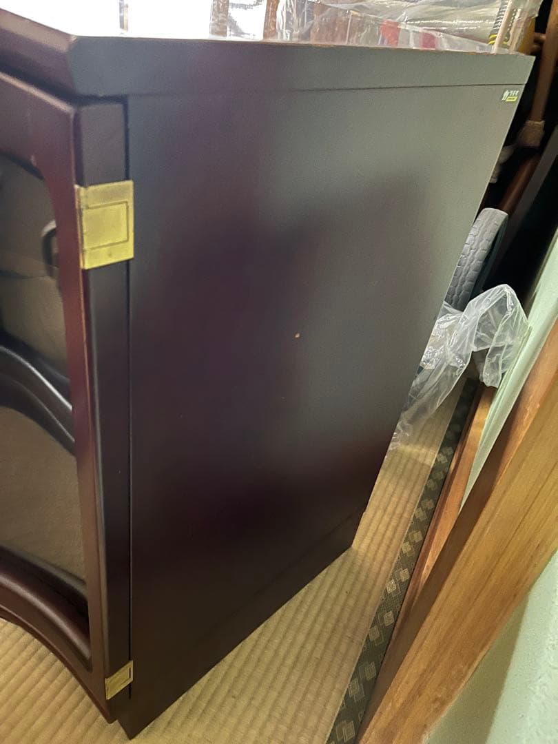 カリモク　コーナーキャビネット　アンティーク　古民家 家具　コーナーボード