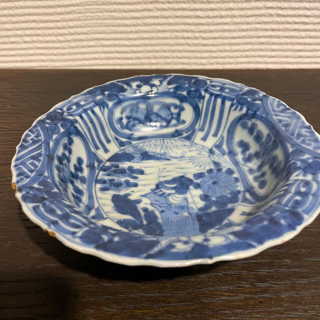 古染付　芙蓉手　兜鉢　茶道