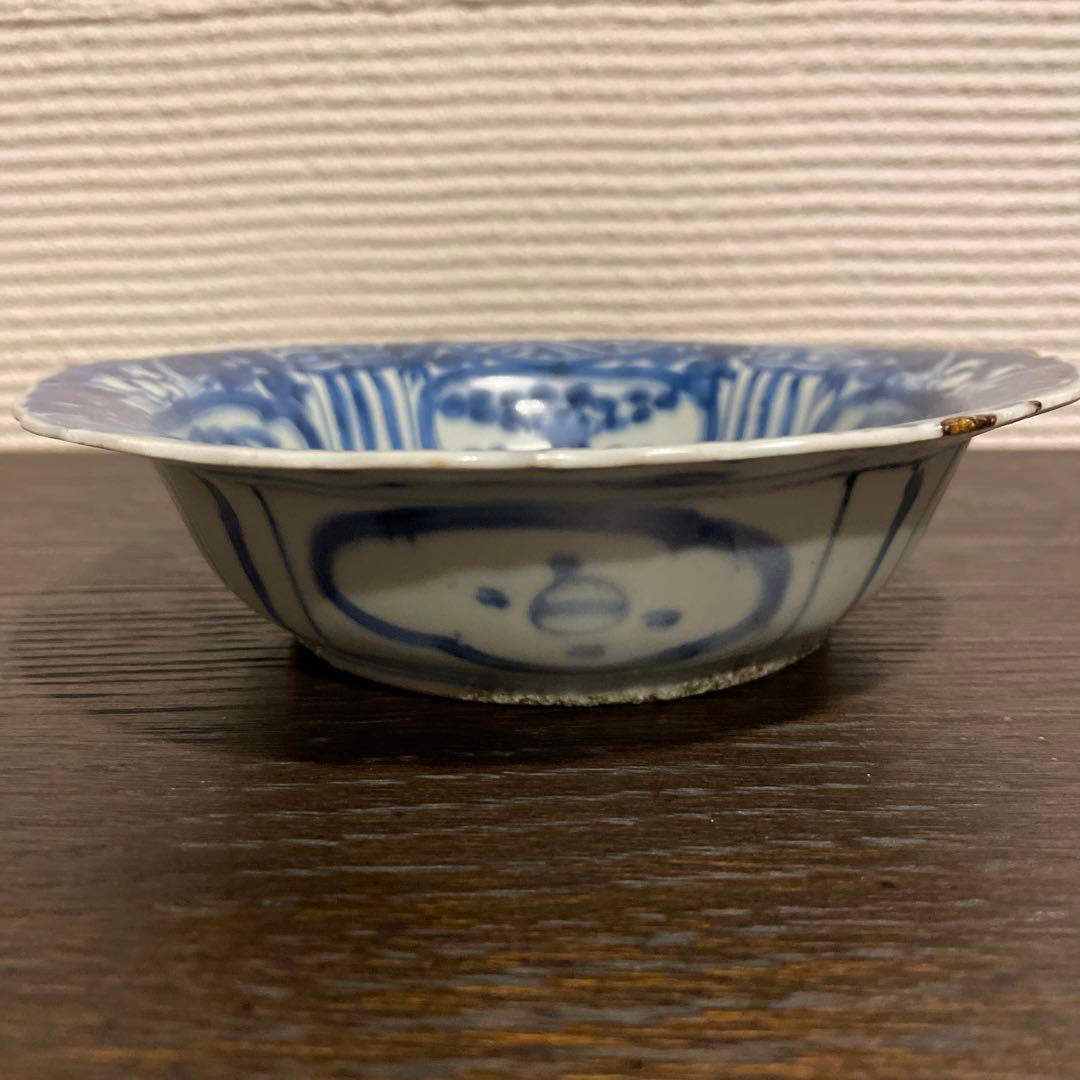 古染付　芙蓉手　兜鉢　茶道