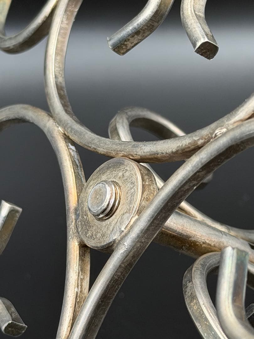 アンティーク プレーテッドシルバー ケーキスタンド カップホルダー