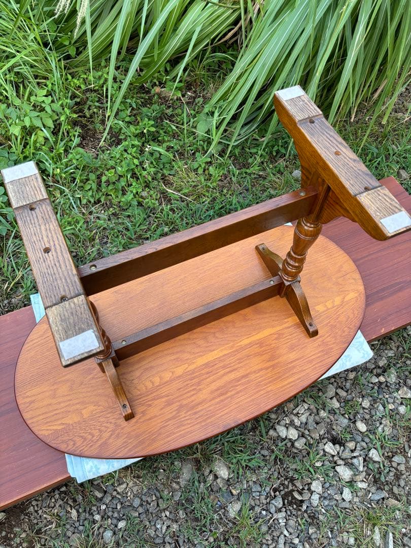 三越ブルージュ/カントリーハウス　オーバル型センターテーブル　ローテブル