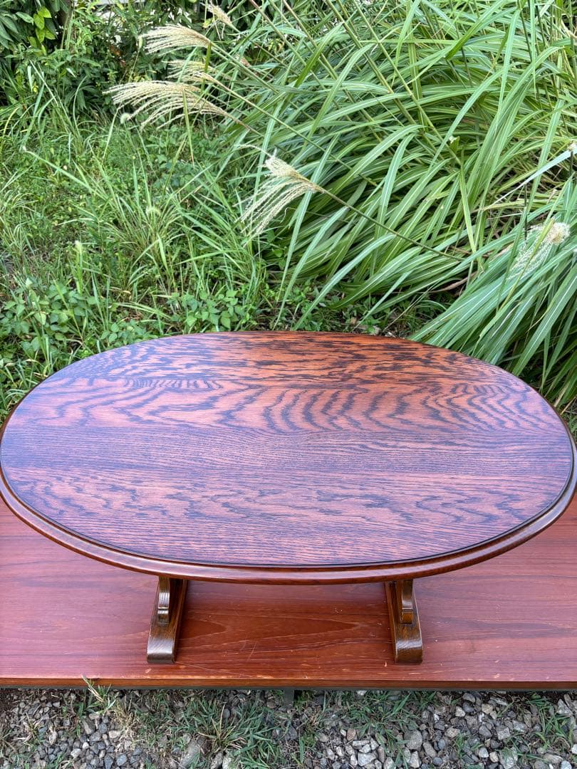 三越ブルージュ/カントリーハウス　オーバル型センターテーブル　ローテブル