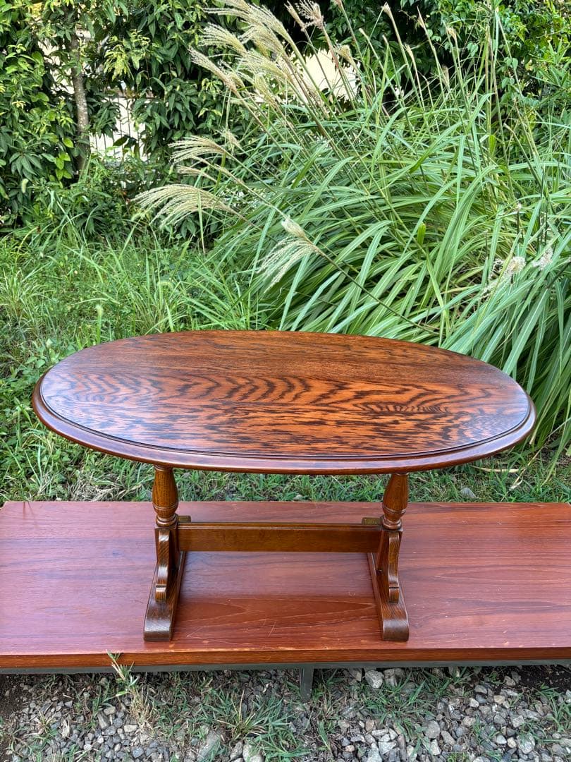 三越ブルージュ/カントリーハウス　オーバル型センターテーブル　ローテブル