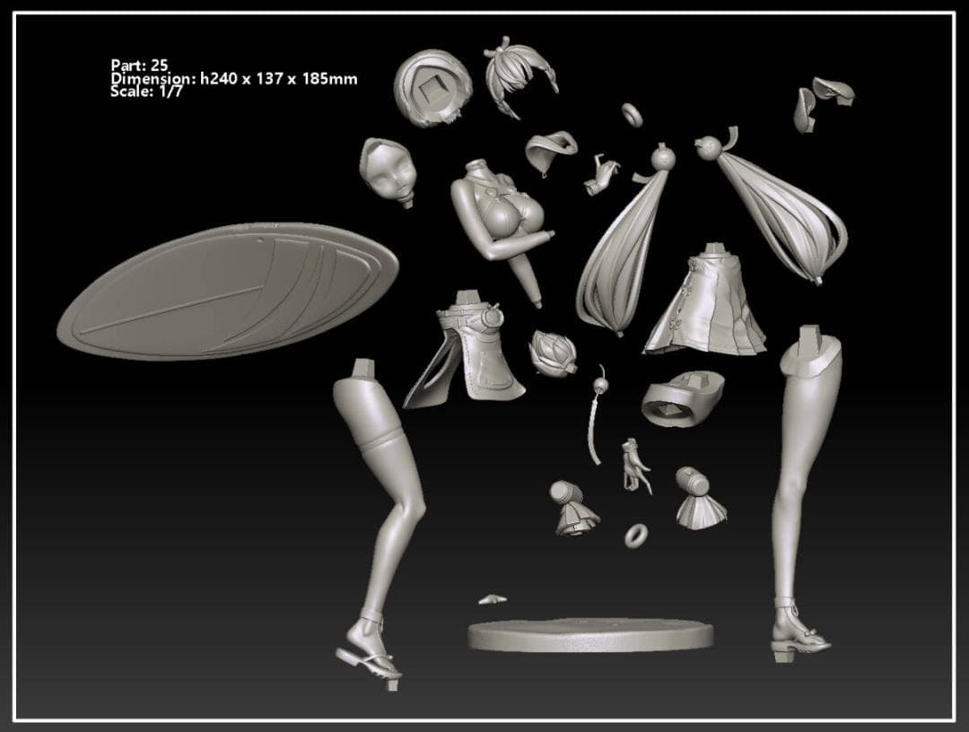 アリス 1/7 24cm ゼンレスゾーンゼロ ゼンゼロ 未塗装未組立 水着