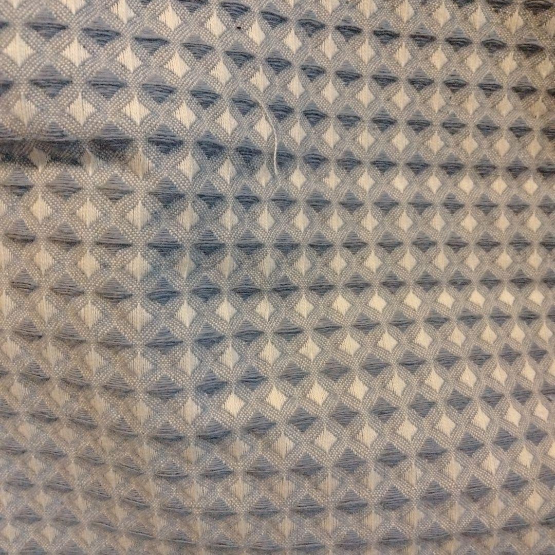 LAOS COTTON チェック柄 ダブル以上　ベッドスプレッド　ライトブルー