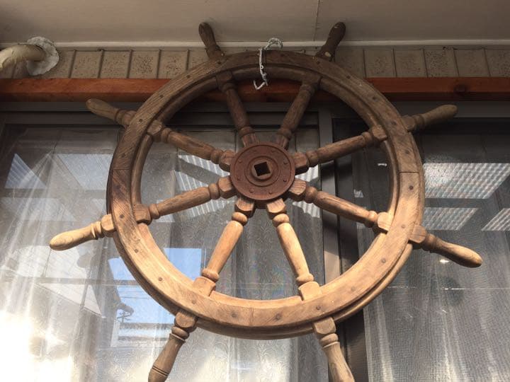 【値下げ済み】昭和初期 本物 船の舵 アンティーク