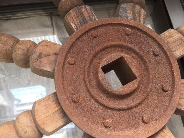 【値下げ済み】昭和初期 本物 船の舵 アンティーク