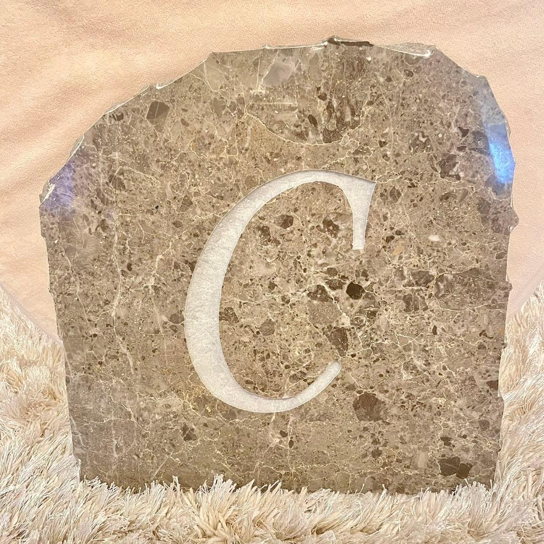 イタリア産天然石×アルファベットデザイン 《ラグジュアリー天然石》　9つセット