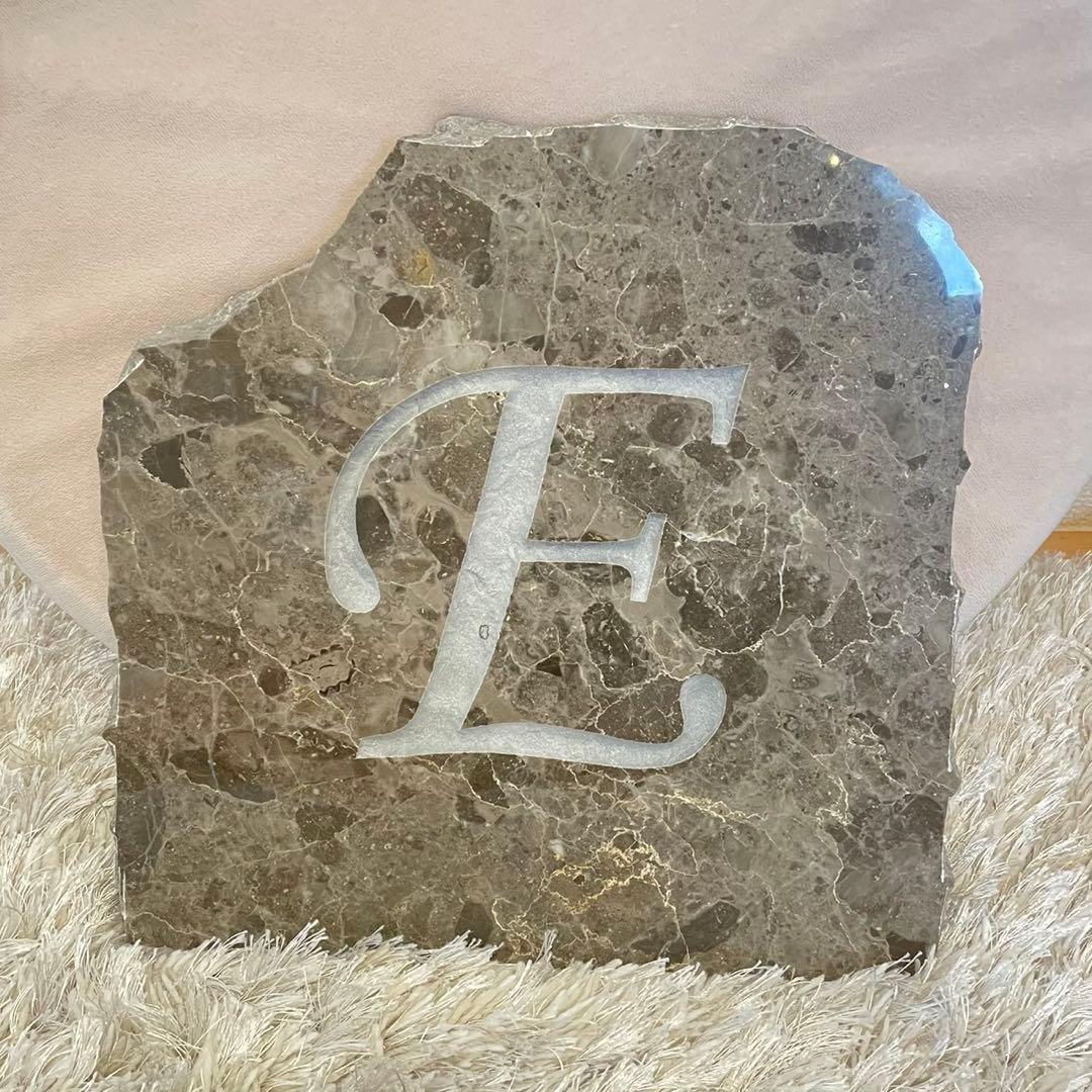 イタリア産天然石×アルファベットデザイン 《ラグジュアリー天然石》　9つセット