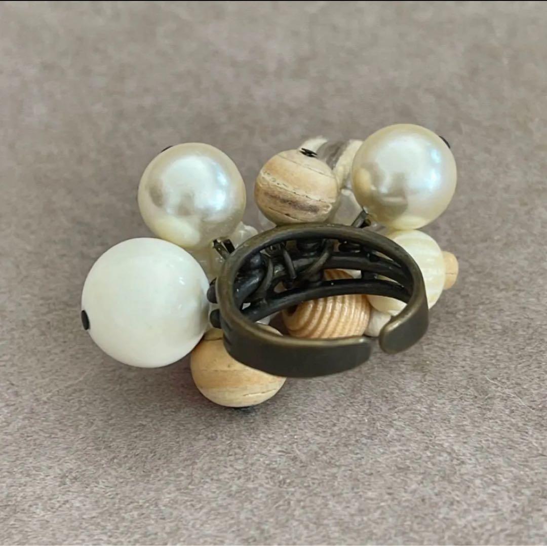 海の思い出リング 一点もの （白） サイズフリー