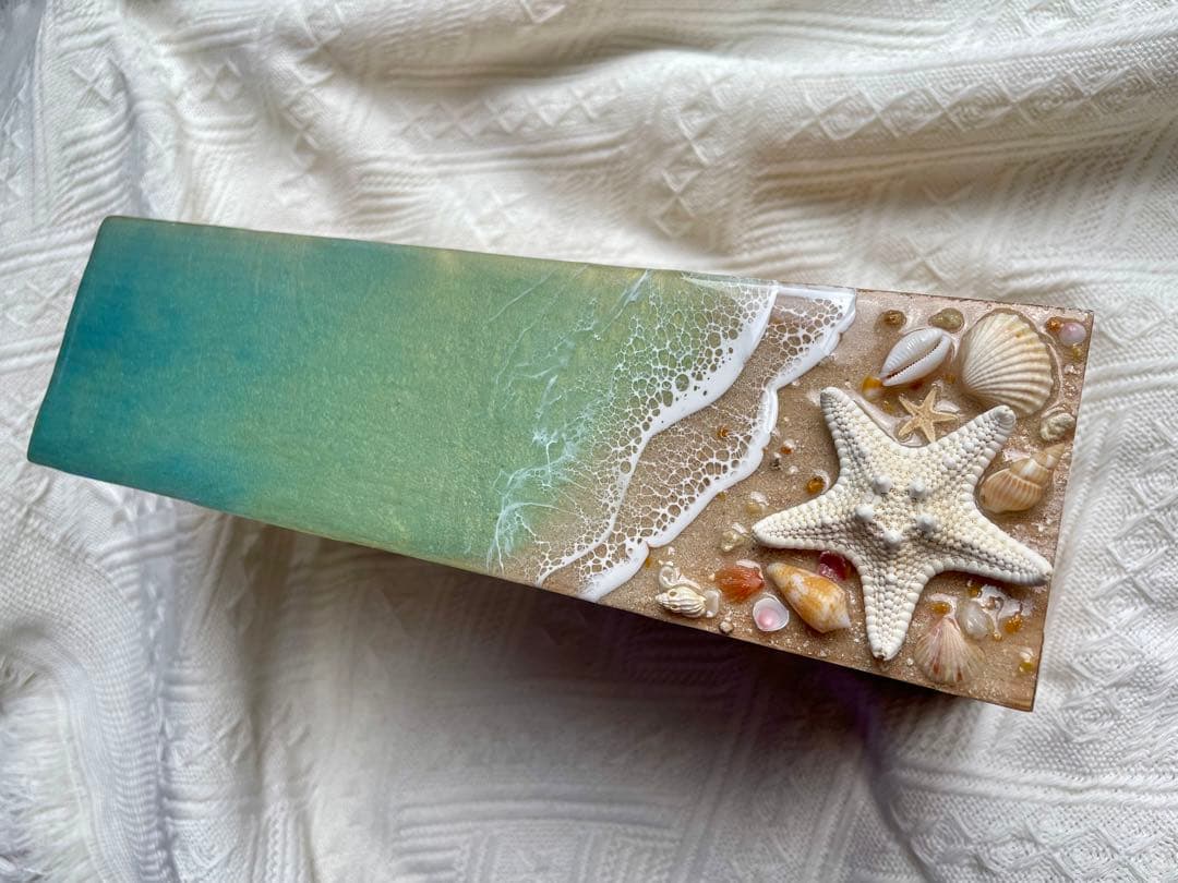 ディッシュケース　海レジン　アート