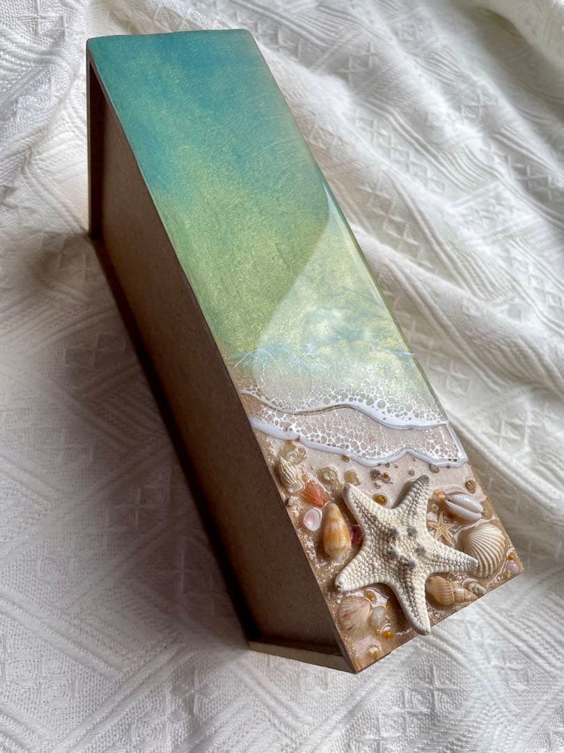 ディッシュケース　海レジン　アート