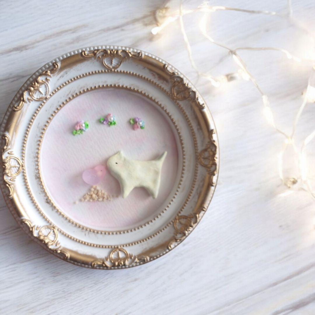 勇気の一歩 ～猫さんに近づきたい小鳥の物語～」シーグラスアート