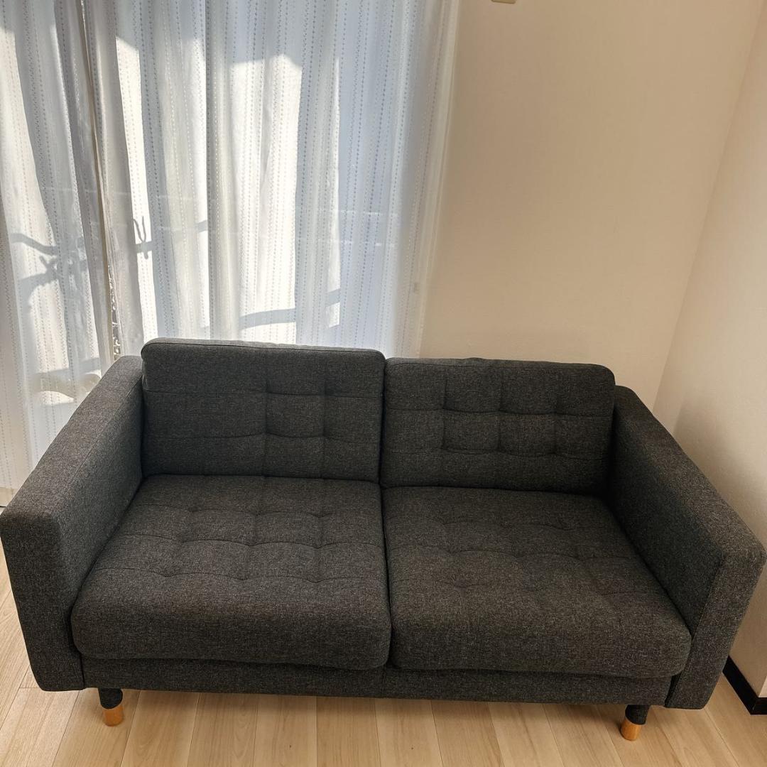 IKEA ランズクローナ 2人掛けソファ グレー
