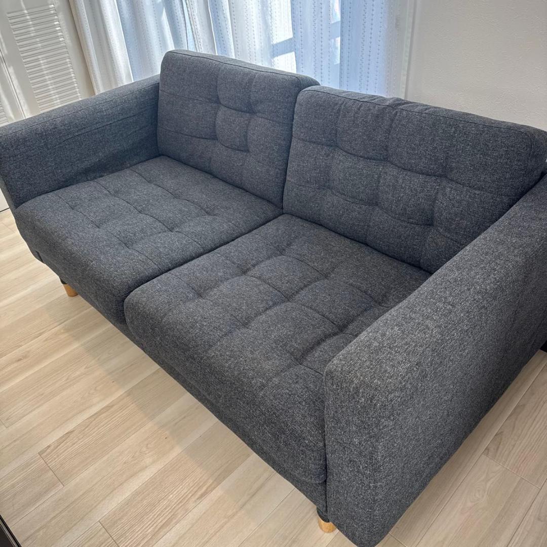 IKEA ランズクローナ 2人掛けソファ グレー