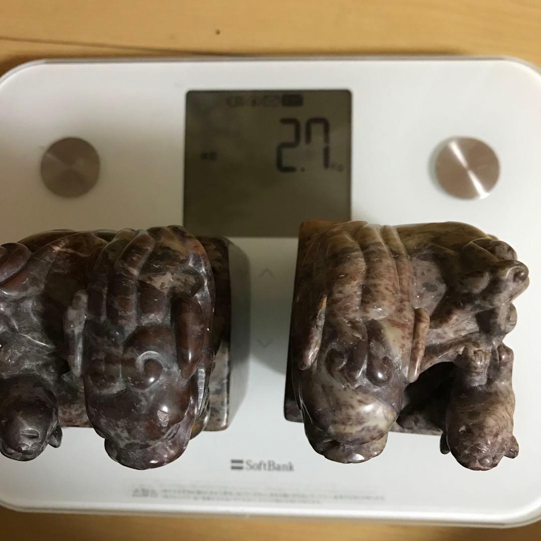 大型　印材　文房四宝　寿山石　獅子　鈕付き　書道　書画　印　置物　天然石