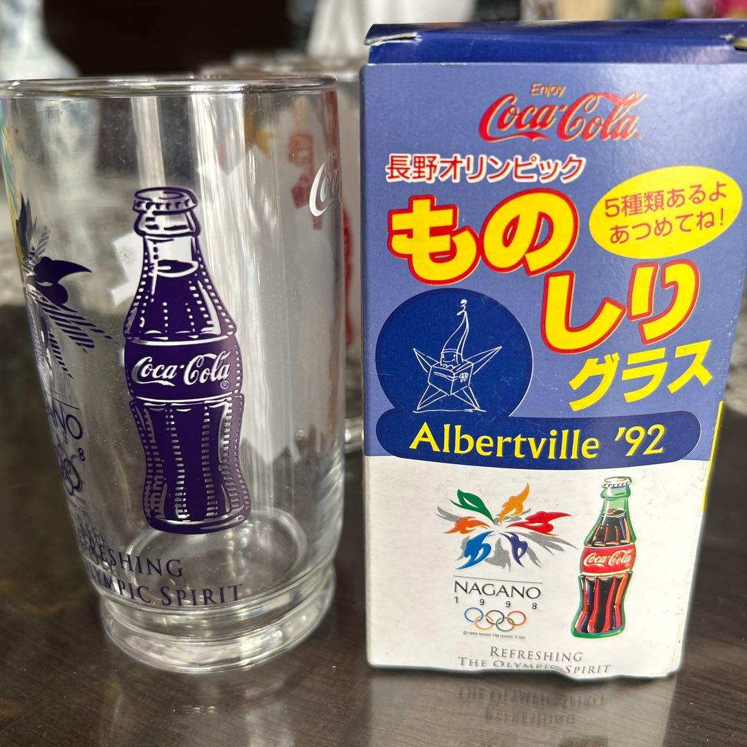 コカコーラ ものしりグラス 非売品 4個 ノベルティ 長野オリンピック