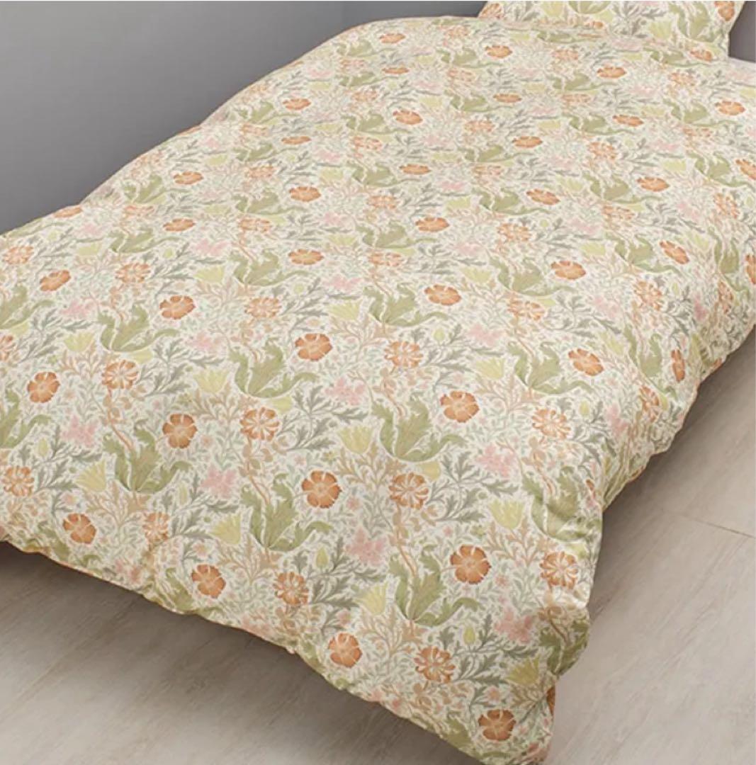 モリスギャラリー　掛け布団カバー　150×210 シングル　日本製　オレンジ