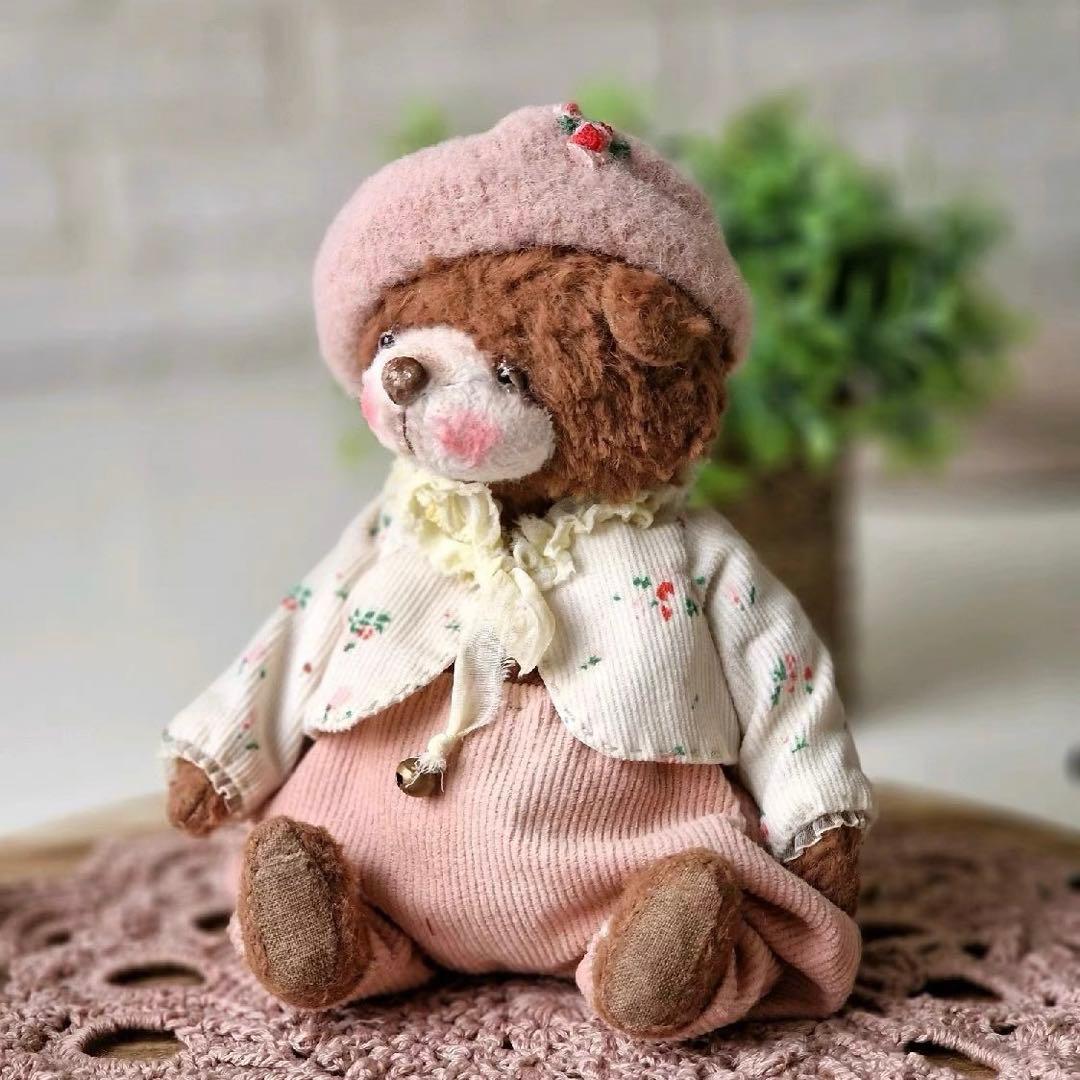 アンティークライク白熊 テディベア アーティストベア 海外作家様